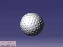 刚学catia，自己画的高尔夫球