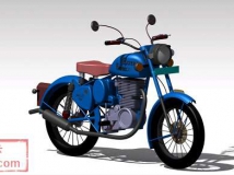 优雅的子弹，Royal Enfield Bullet 350摩托车数模